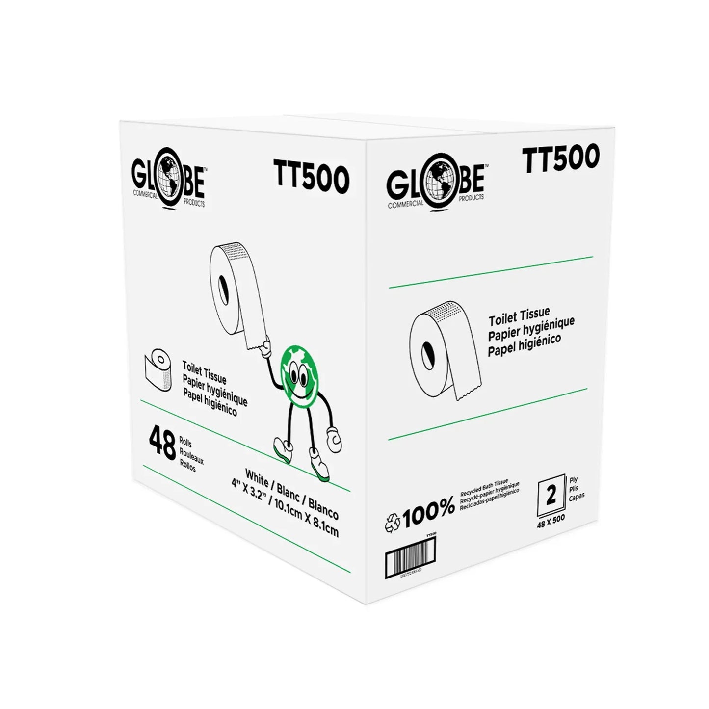Papier toilette Globe, double épaisseur (paquet de 48) - TT500