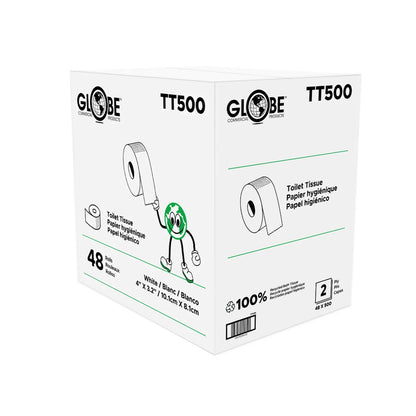 Papier toilette Globe, double épaisseur (paquet de 48) - TT500