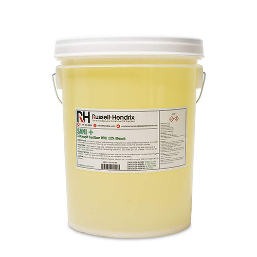 Russell Hendrix | SANI + Désinfectant extra fort avec 12% d’eau de Javel, seau de 20 L