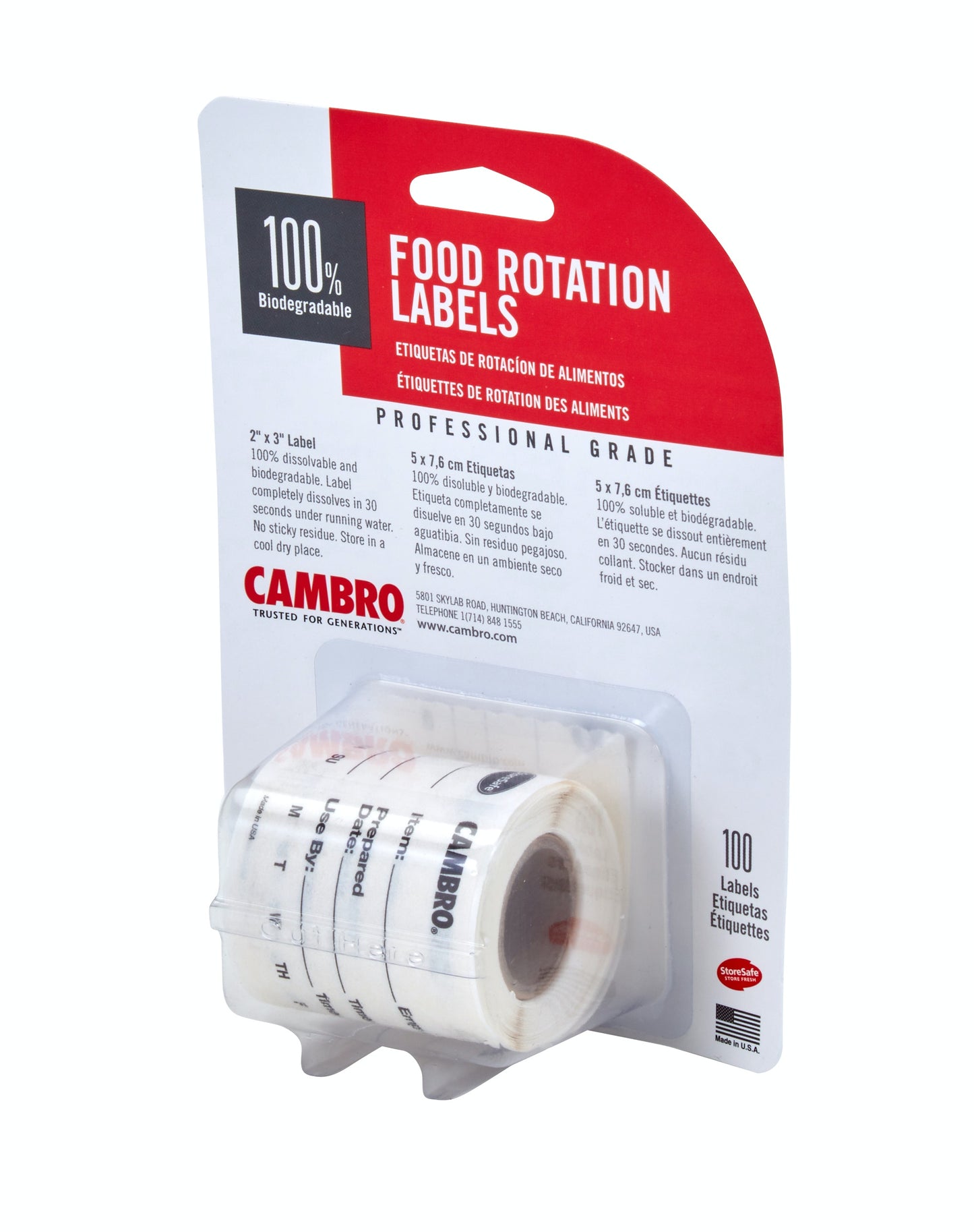 Cambro | StoreSafe Food Rotation Labels, 2" x 3"