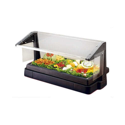 Cambro | Buffet de table avec auvent d'hygiène, 73 1/2" x 24 1/8" x 24 1/2", noir