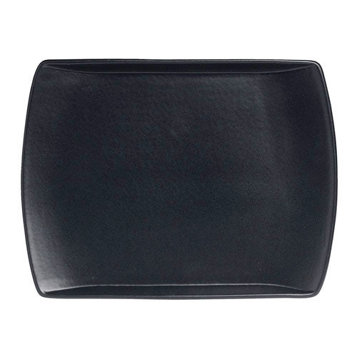 Steelite | Anfora Sedona Rectangular EntrŽe Platter, 8" x 6", Black (12-pack)