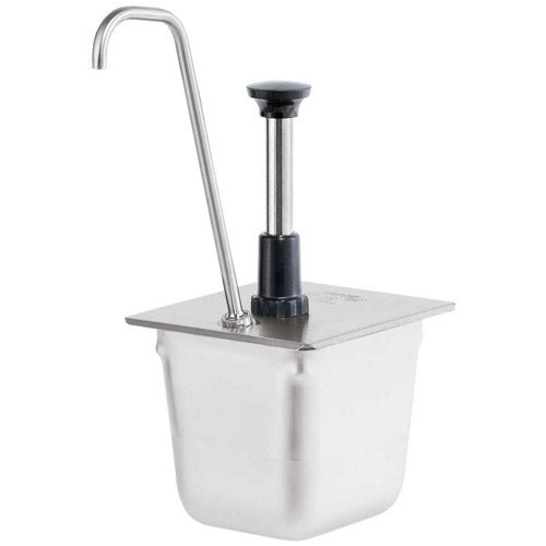 Server | 1/6 Size Food Pan Pump, Tall Spout, Stainless Steel