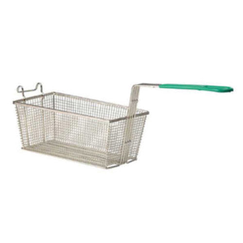 Rabco | Rectangular Fryer Basket, 13" x 5.5" x 5.5", Blue Handle