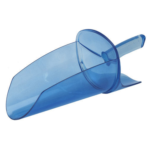 San Jamar | Saf-T-Scoop Ice Scoop with Dual Germ-Guards, 64-86 oz, Transparent Blue