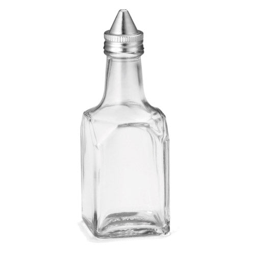 Tablecraft | Oil/Vinegar Dispenser, 6 oz, Glass/Stainless Steel (12-pack)