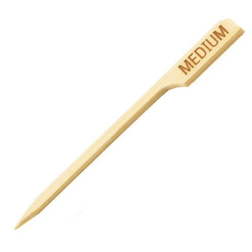 Tablecraft | Bamboo Pick for Steak, Medium Imprint, 3 1/2" (100-pack)