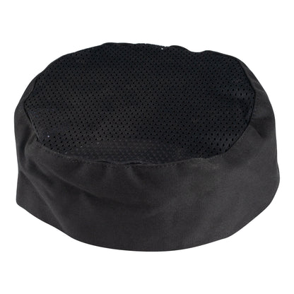 Premium Uniforms | Pill Box Cap w Mesh Top, Black