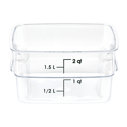 Cambro | CamSquare FreshPro Storage Container, 2 qt, Clear