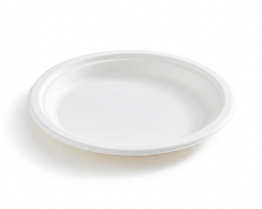 Assiette compostable Eco Guardian, 23 cm, blanche (paquet de 500) - EG-N-A013