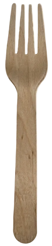 Fourchette en bois compostable Eco Guardian, emballée individuellement (paquet de 600) - EG-WF-IW-R1