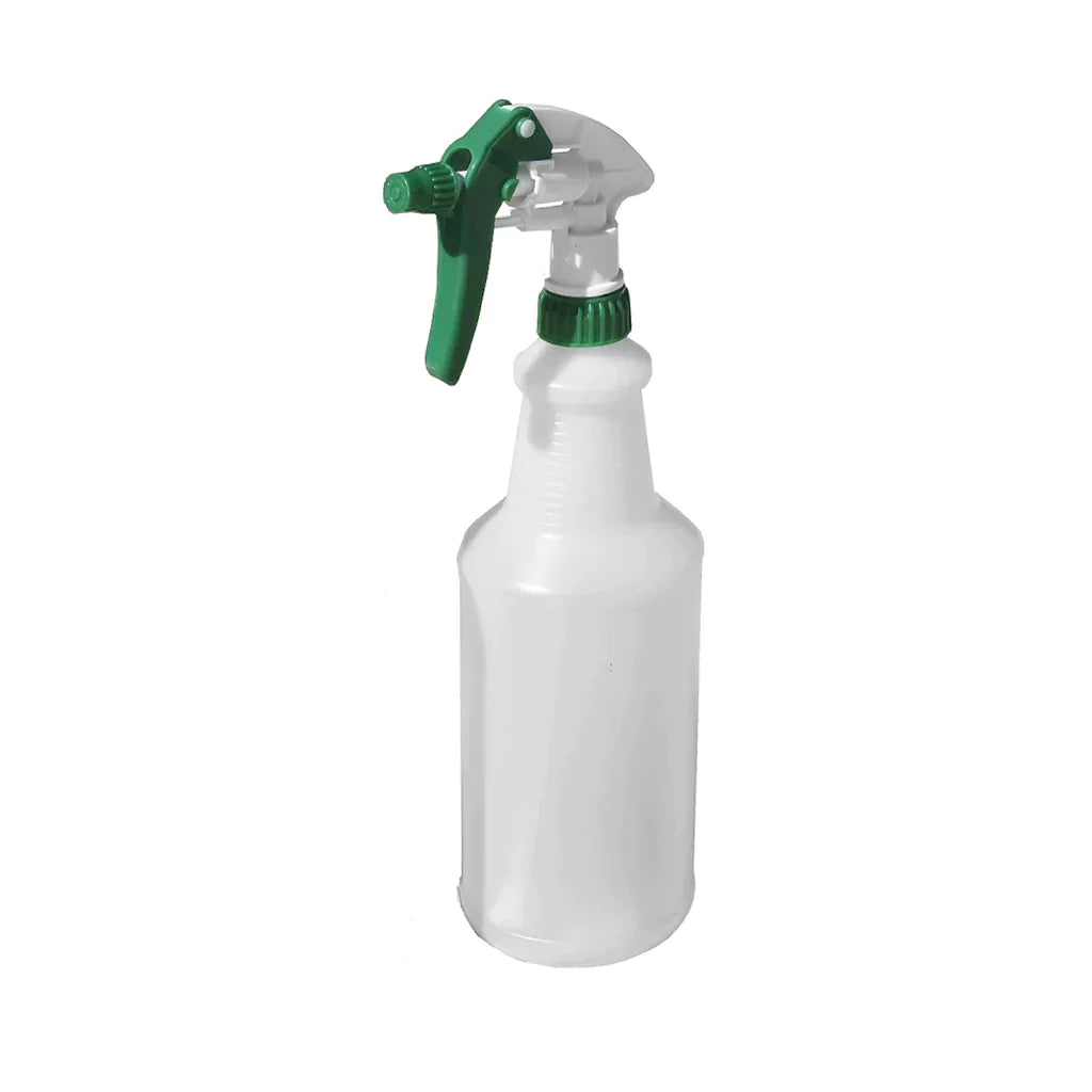 Globe | Heavy Duty Graduated Spray Bottle, 32 oz, Translucent/Green