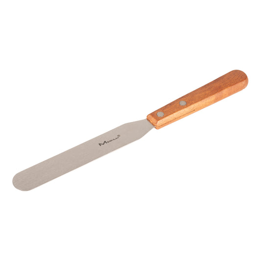 Rabco | Straight Edge Spatula, 5", Stainless Steel/Wood Handle