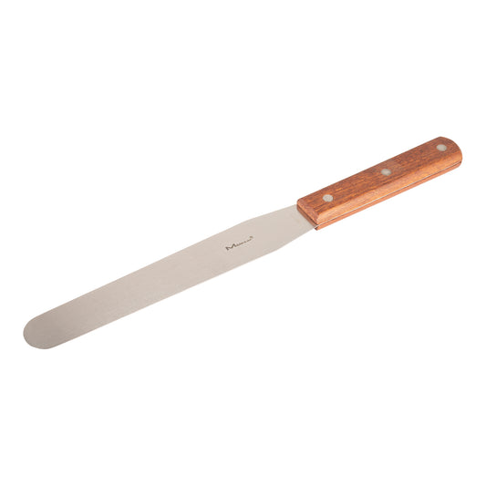 Rabco | Straight Edge Spatula, 8", Stainless Steel/Wood Handle