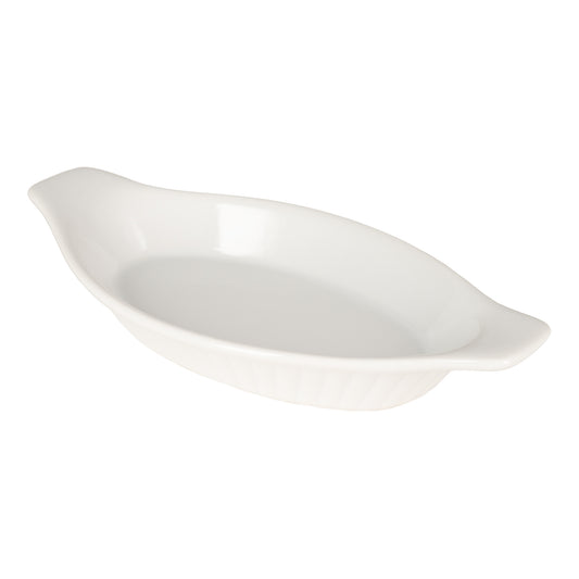 Rabco | Oval Au Gratin Dish, 6.5 oz, White Ceramic