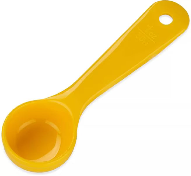 Carlisle Miser Mesure Cuillère à Glace à Manche Court, Jaune, 1 oz - 492104