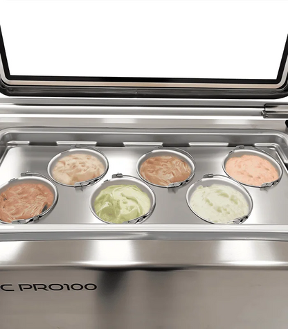 Nemox 4 Magic Pro 100 gelato case detail