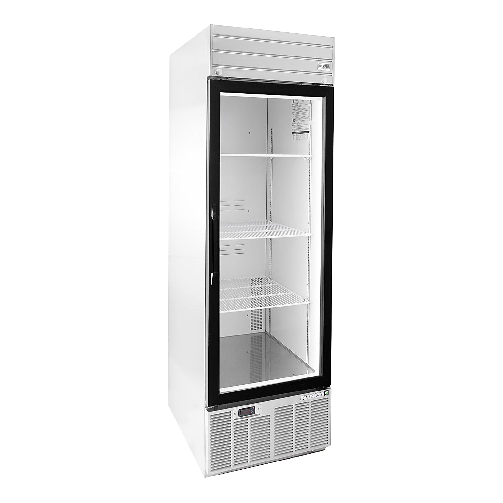Habco Dependable Series Refrigerator, Single Glass Door, 24 CuFt