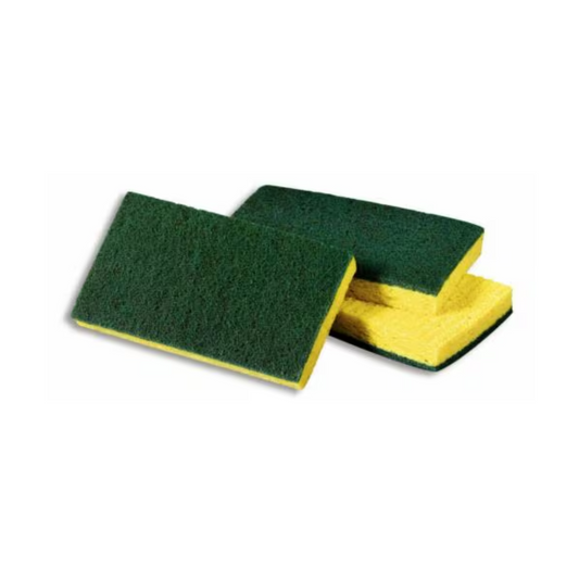 3M | Scotch-Brite Medium Duty Scrub Sponge, 3 5/8" x 6", Green/Yellow