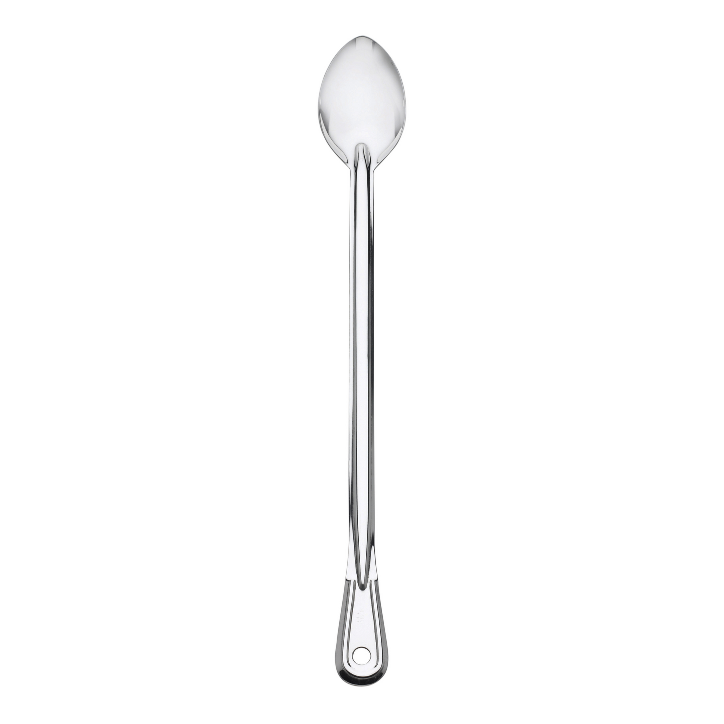 Browne | Extra Long Handle Solid Serving Spoon, 18", Stainless Steel