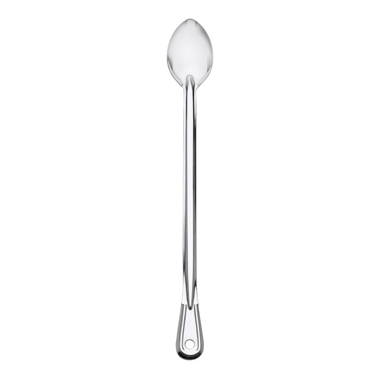 Browne | Extra Long Handle Solid Serving Spoon, 18", Stainless Steel