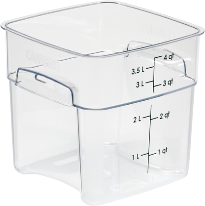 Cambro | CamSquare FreshPro Storage Container, 4 qt, Clear