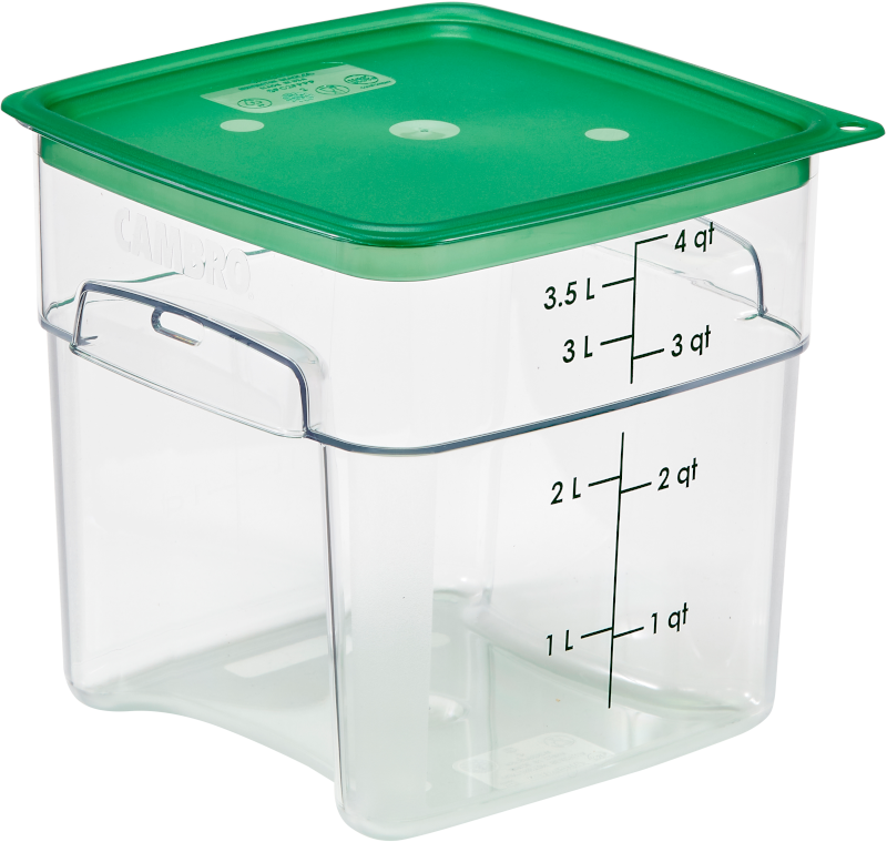 Cambro | CamSquare FreshPro Storage Container, 4 qt, Clear