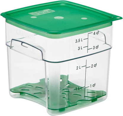 Cambro | CamSquare FreshPro Storage Container, 4 qt, Clear