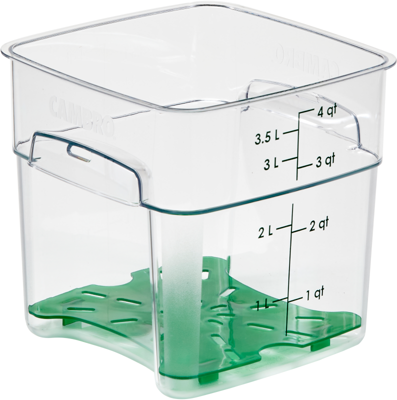 Cambro | CamSquare FreshPro Storage Container, 4 qt, Clear