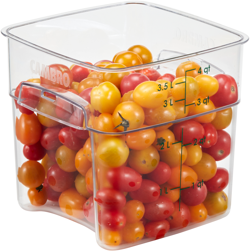 Cambro | CamSquare FreshPro Storage Container, 4 qt, Clear