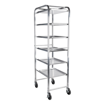 SignatureWares | 6 Shelf Bus Bin Rack, Aluminum