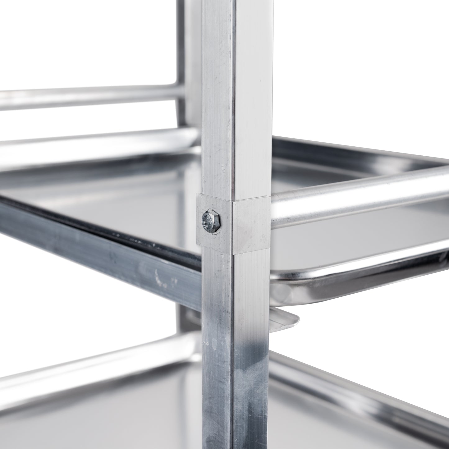 SignatureWares | 6 Shelf Bus Bin Rack, Aluminum