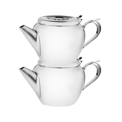 Browne | Stackable Teapot, 32 oz, Stainless Steel