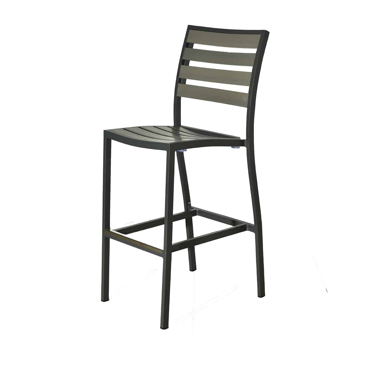 BUM Furniture Marco Polywood Bar Stool, Anthracite/Grey (4-pack) - 517B-PW-GA