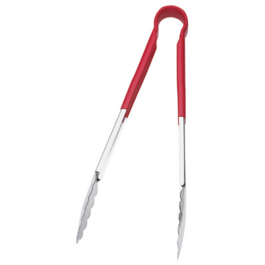 Browne | Colour-Coded Tongs, 9", Red