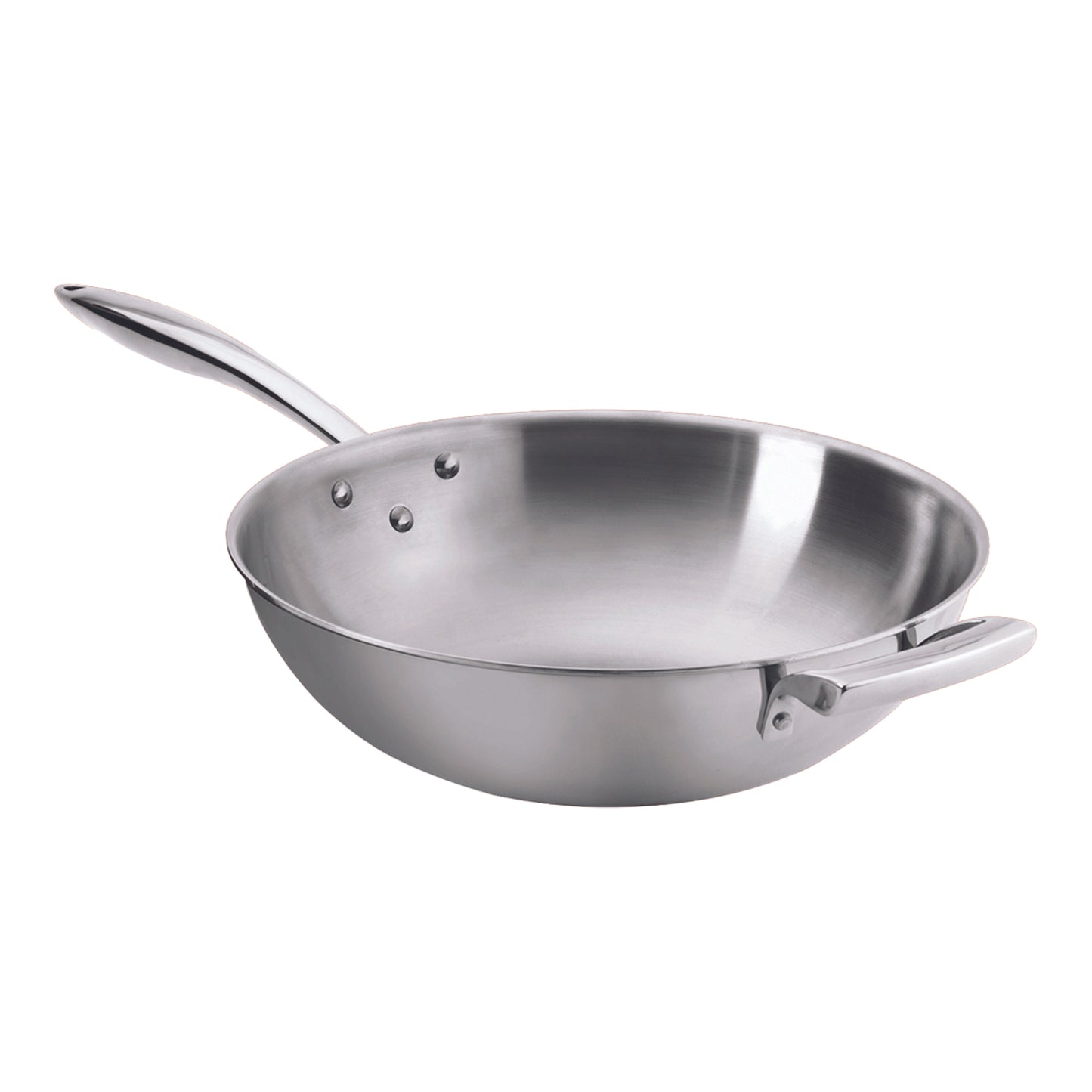 Browne | Wok Thermalloy Tri-Ply, 12", acier inoxydable