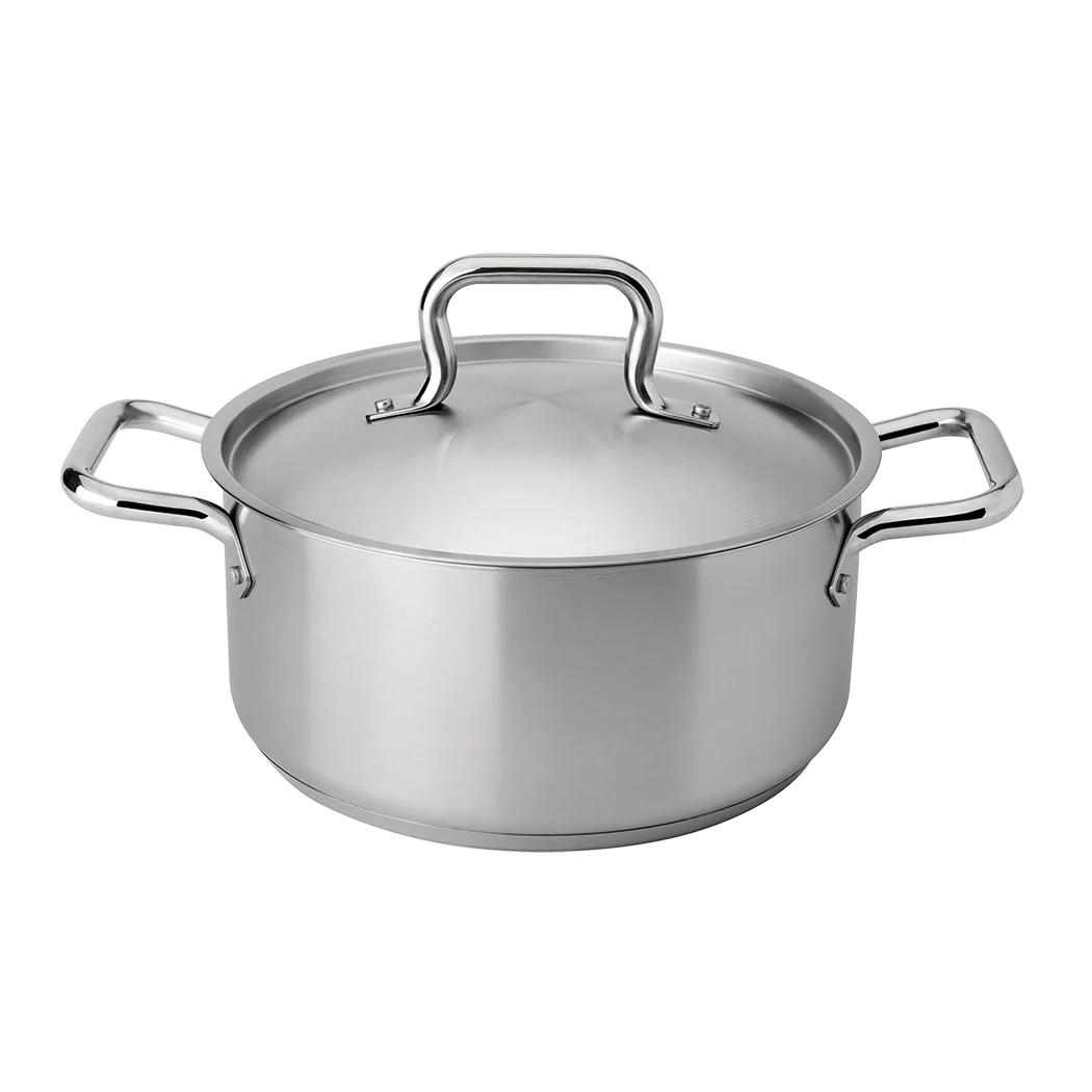 Browne | Elements Stock Pot with Lid, 5 qt, Stainless Steel