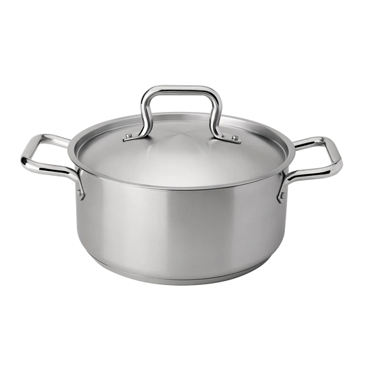 Browne | Elements Stock Pot with Lid, 5 qt, Stainless Steel