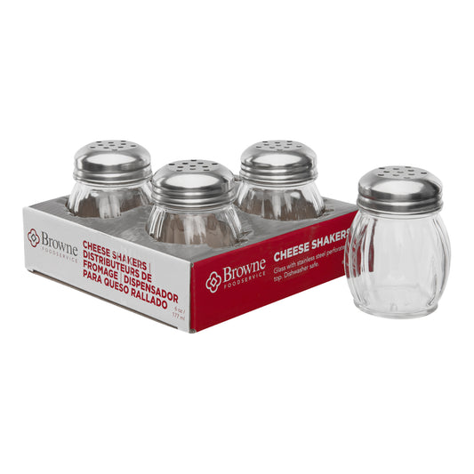 Browne | Saupoudreur à fromage, 6 oz, verre (paquet de 4)