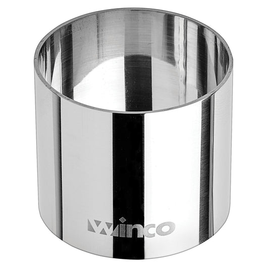 Winco Stainless Steel Pastry Mold, Mirror Finish, Round, 2" dia - SPM-21R