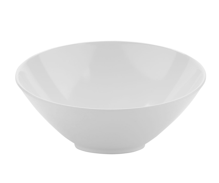 G.E.T. San Michele Bol incliné/en cascade, blanc, 710 ml, 23,5 x 12 cm (paquet de 6) - B-792-W