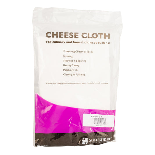 San Jamar | Cheese Cloth, 40 Grade, White Cotton