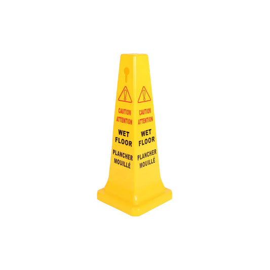 Globe | Safety Cone, Bilingual, Yellow, 26"