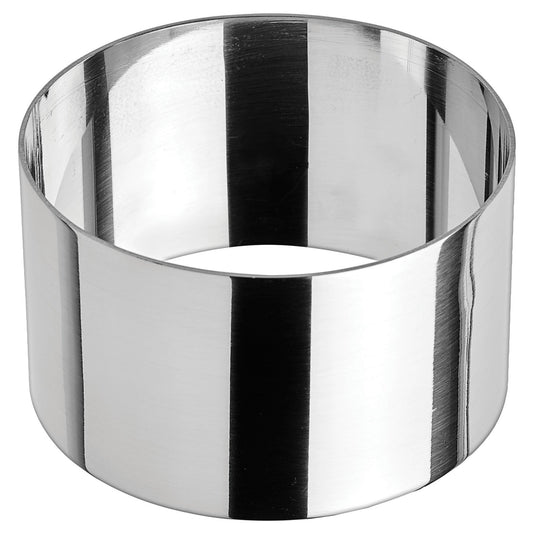 Winco Stainless Steel Pastry Mold, Mirror Finish, Round, 3" dia - SPM-31R