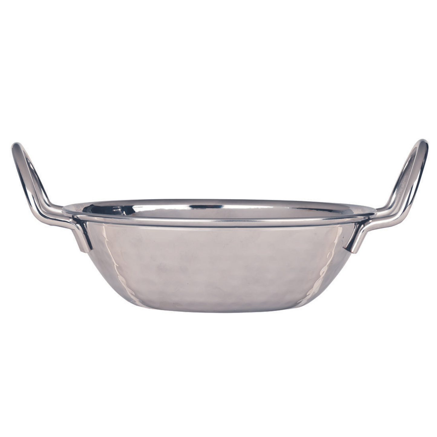 Libbey | World Tableware Sonoran Hammered Bowl with handles, 16 oz, Stainless Steel  (12-pack)