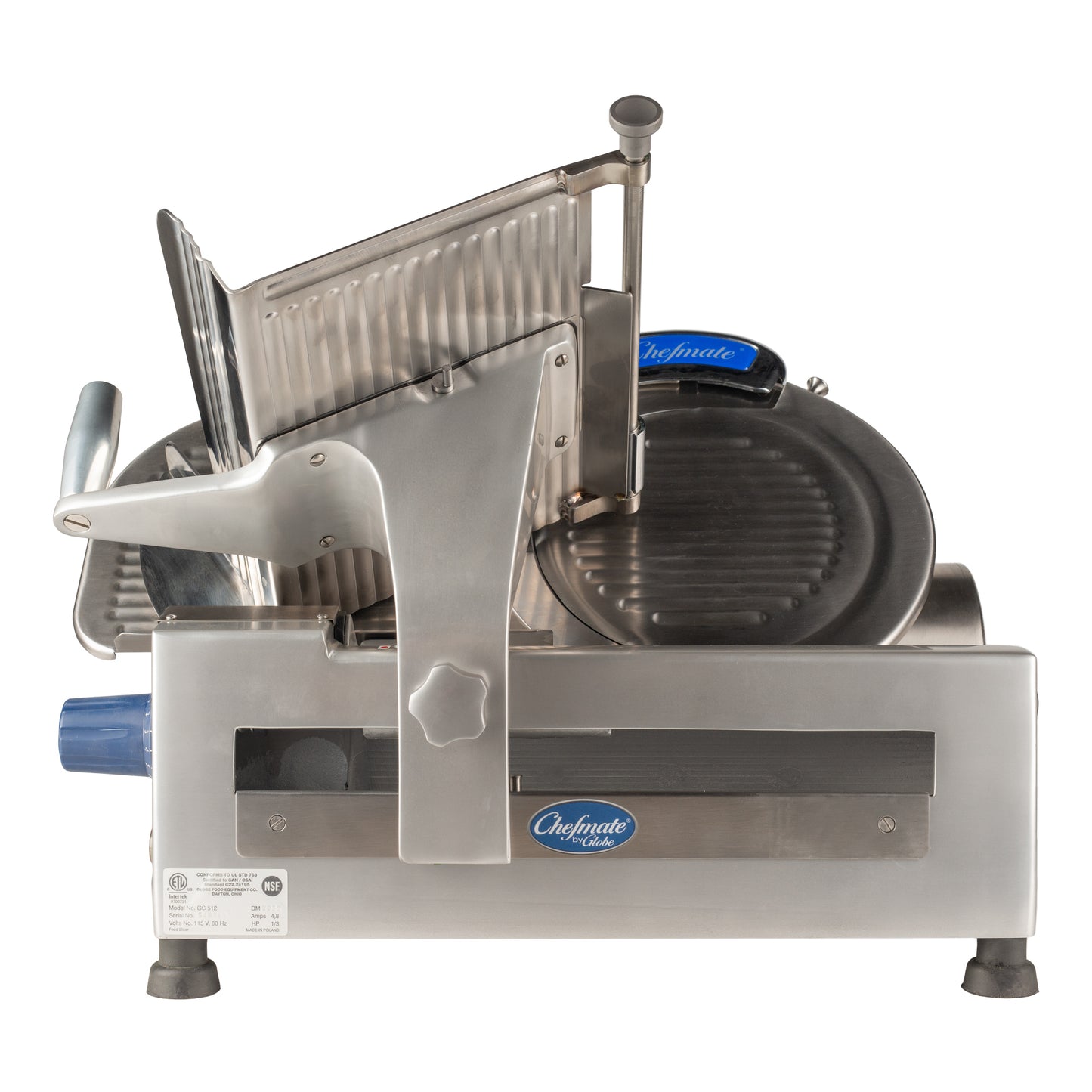 Globe | Chefmate GC512 Medium Duty Manual Meat Slicer, 12", 1/3 HP