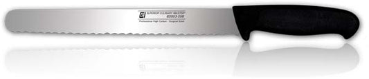 Canada Cutlery Slicing Knife, Scalloped, 10", Black - 82053-250