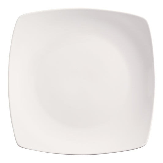 Libbey | World Tableware Porcelana Square Coupe Plate, 12", White (12-pack)