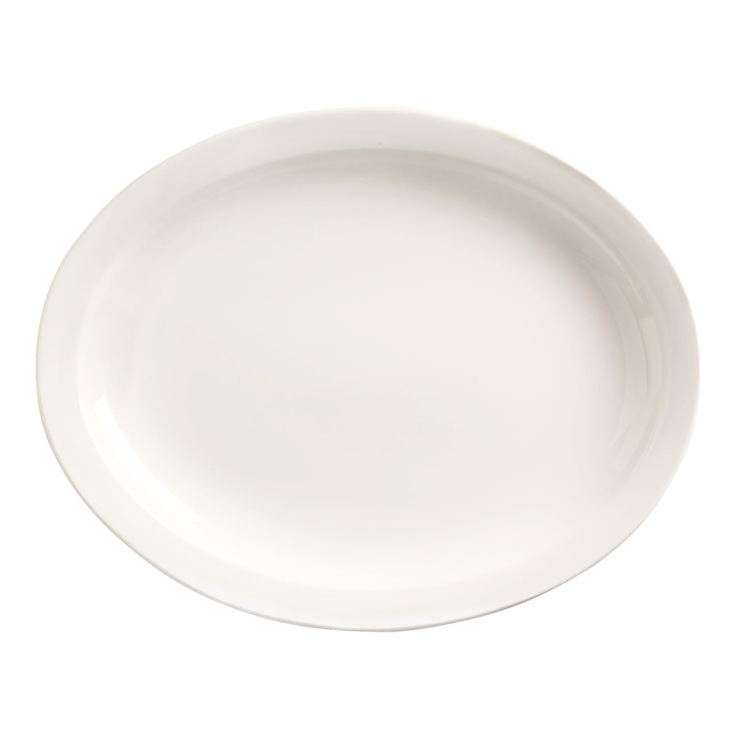 Libbey World Tableware Porcelana Narrow Rim Oval Platter, 9 3/4", White (24-pack) - 840-520N-9