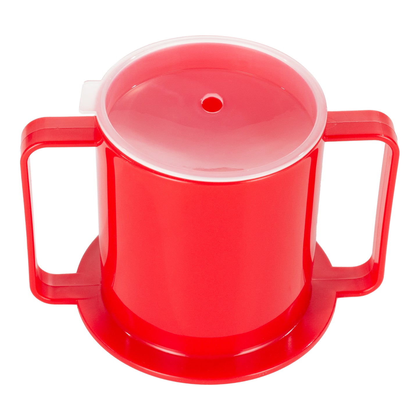 BIOS | Two-Handled Mug with 2 Lids, 8 oz, Red